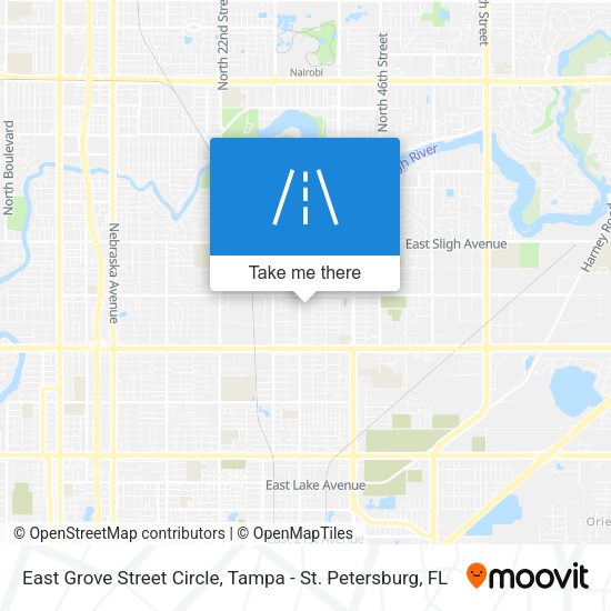 Mapa de East Grove Street Circle