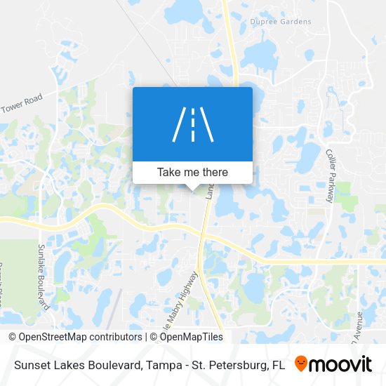 Sunset Lakes Boulevard map