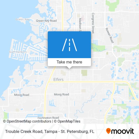 Trouble Creek Road map
