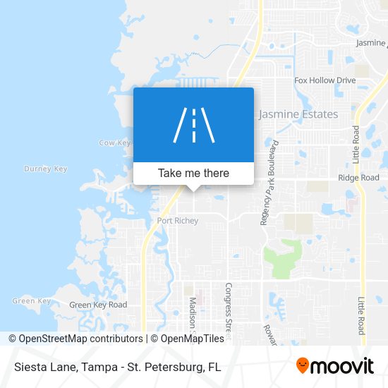 Siesta Lane map