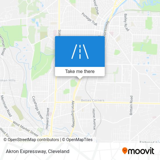 Akron Expressway map