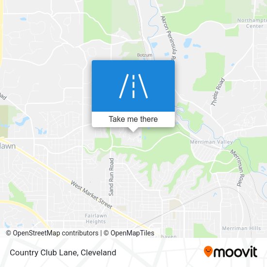 Country Club Lane map