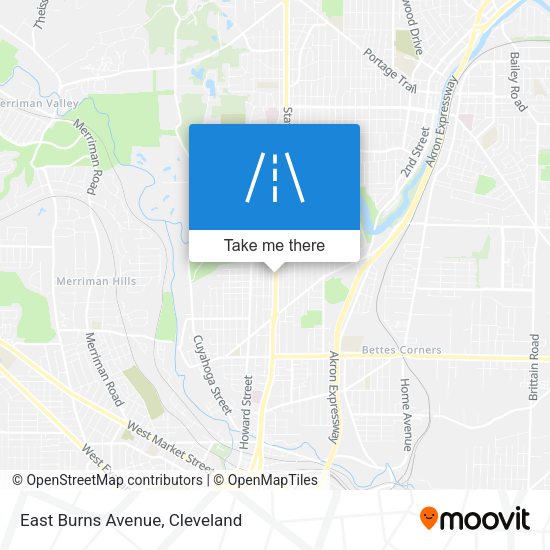 East Burns Avenue map