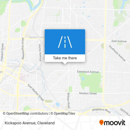 Kickapoo Avenue map