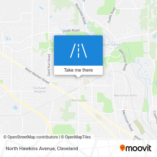 North Hawkins Avenue map