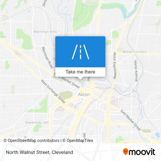 North Walnut Street map