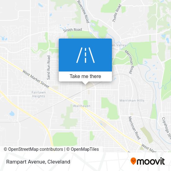 Mapa de Rampart Avenue