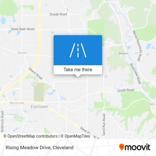 Rising Meadow Drive map