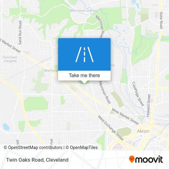 Mapa de Twin Oaks Road
