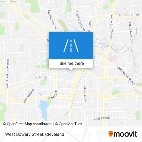 Mapa de West Bowery Street