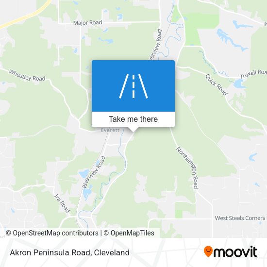 Akron Peninsula Road map