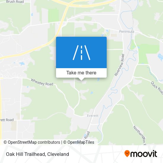 Mapa de Oak Hill Trailhead