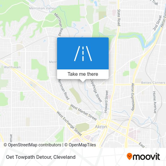 Mapa de Oet Towpath Detour
