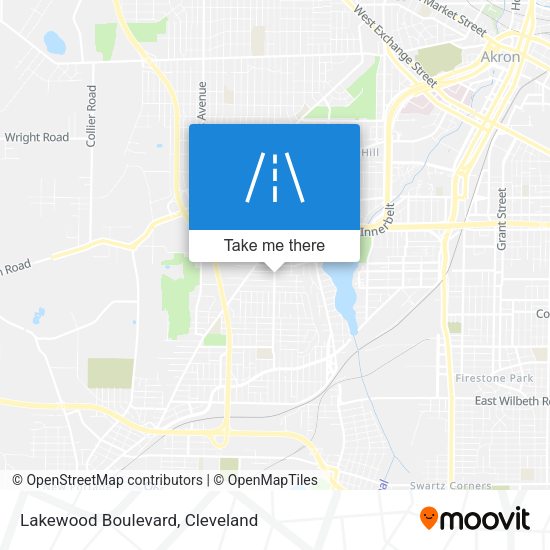 Lakewood Boulevard map