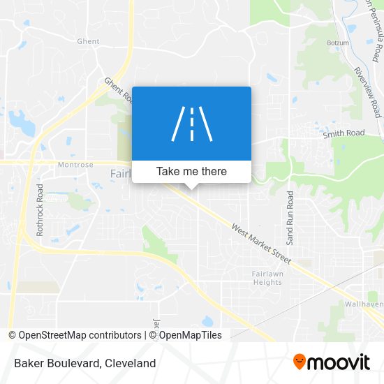 Baker Boulevard map