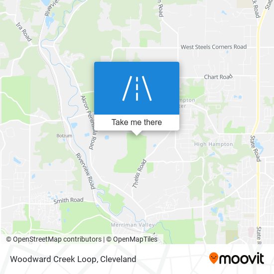 Woodward Creek Loop map