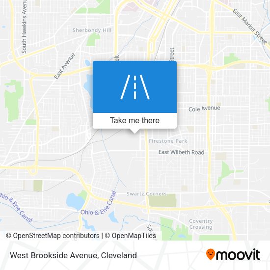 West Brookside Avenue map