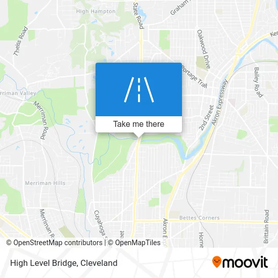 High Level Bridge map