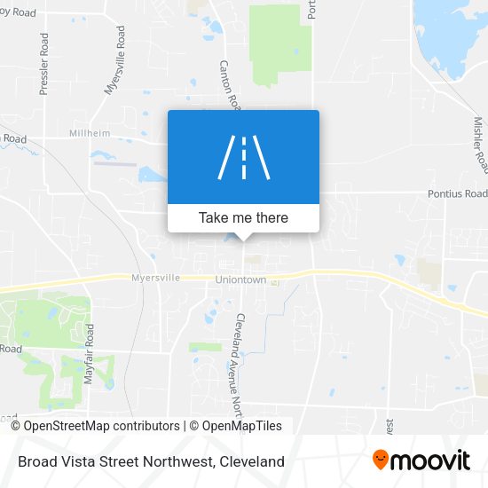 Broad Vista Street Northwest map