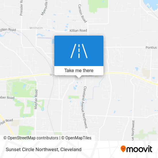 Sunset Circle Northwest map