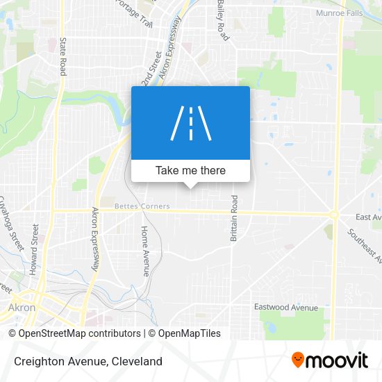 Creighton Avenue map