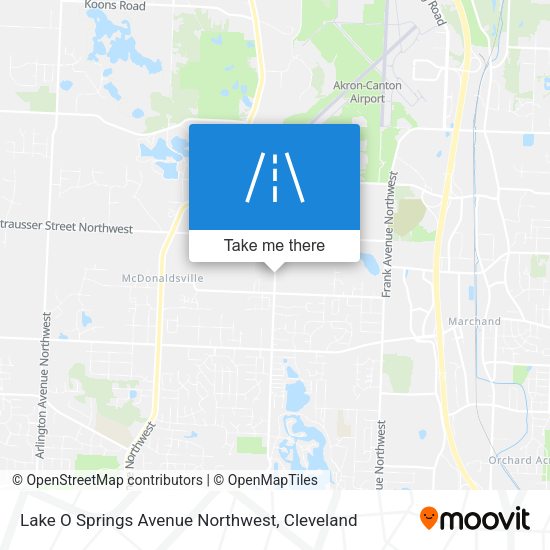 Lake O Springs Avenue Northwest map