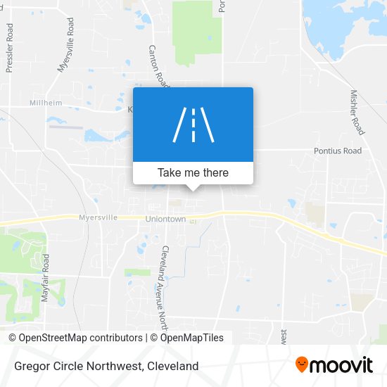 Gregor Circle Northwest map