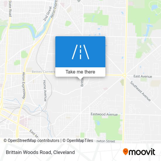 Brittain Woods Road map