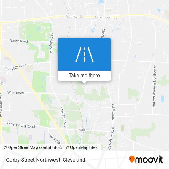 Corby Street Northwest map