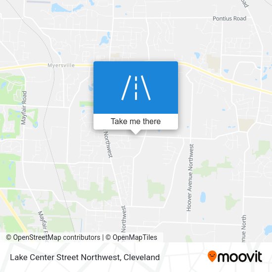 Lake Center Street Northwest map