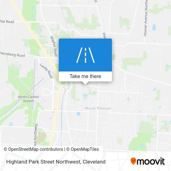 Highland Park Street Northwest map