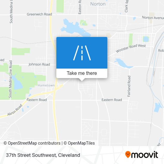 37th Street Southwest map