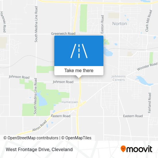 West Frontage Drive map