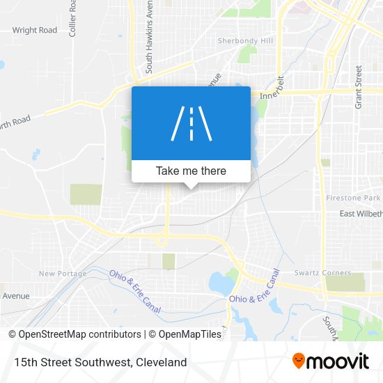 15th Street Southwest map