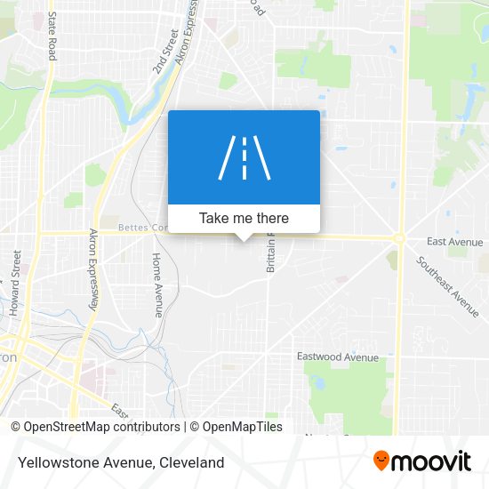 Mapa de Yellowstone Avenue