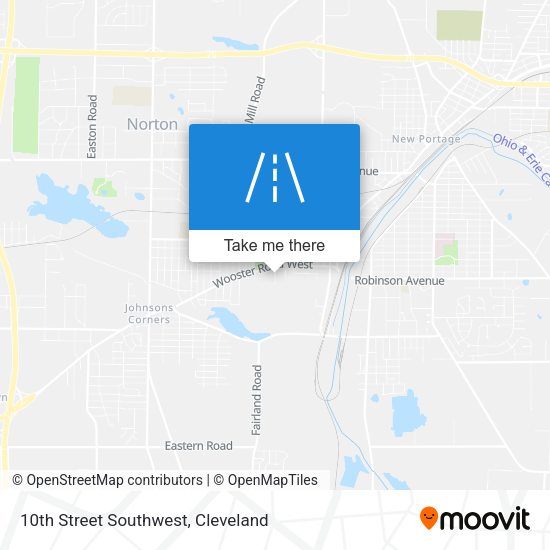 10th Street Southwest map