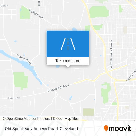 Mapa de Old Speakeasy Access Road