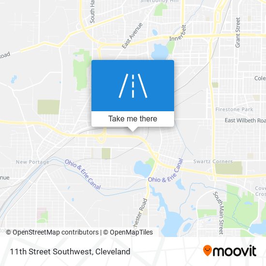 11th Street Southwest map