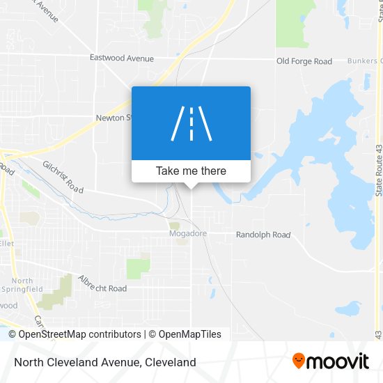 North Cleveland Avenue map