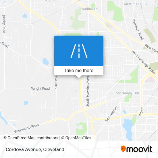 Mapa de Cordova Avenue