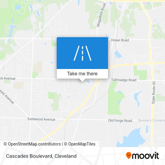 Mapa de Cascades Boulevard