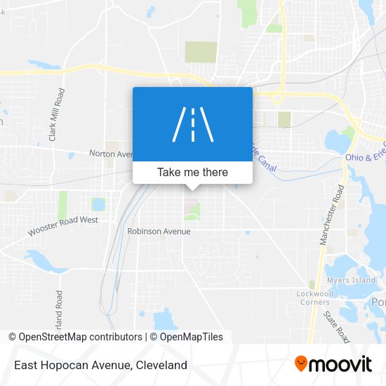 East Hopocan Avenue map