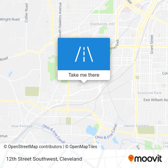 12th Street Southwest map