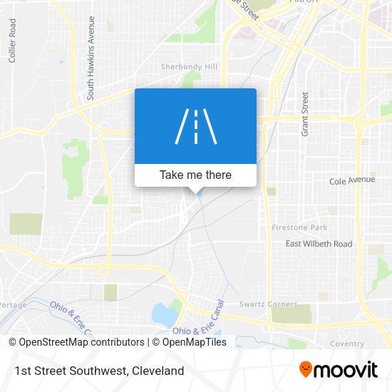1st Street Southwest map