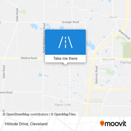 Mapa de Hillside Drive
