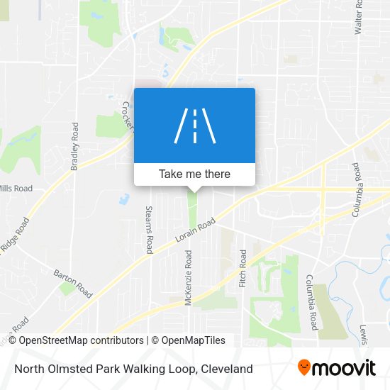 Mapa de North Olmsted Park Walking Loop