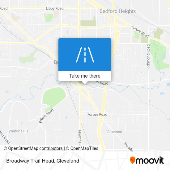 Broadway Trail Head map