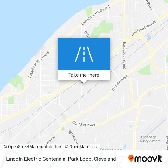 Lincoln Electric Centennial Park Loop map