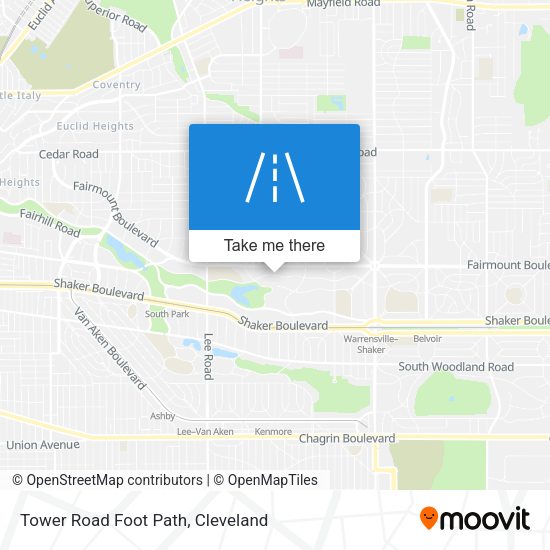 Tower Road Foot Path map