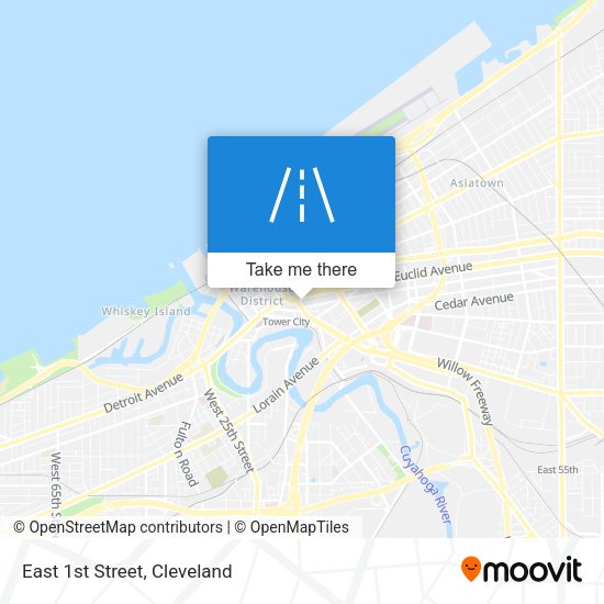 East 1st Street map